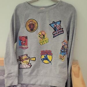 Marvel Superhero Gray Sweatshirt H&M Boys 6-8 Years